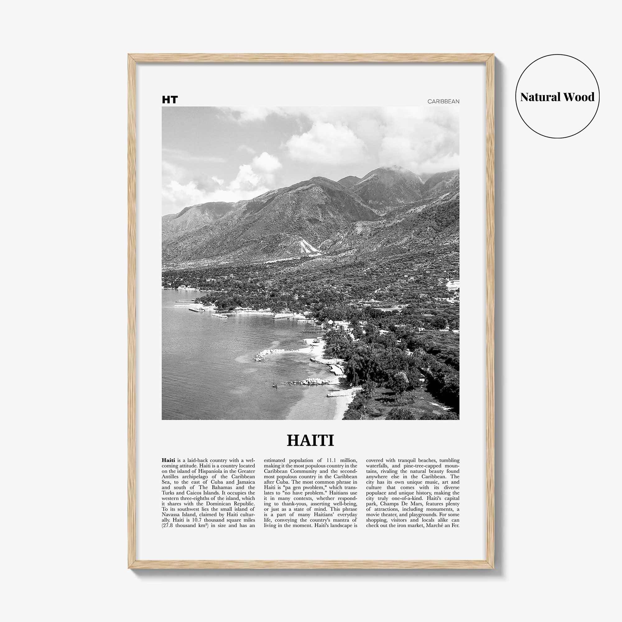 Haiti Print Black and White No 1, Haiti Wall Art, Haiti Poster, Haiti Photo, Haiti Wall Decor, Haïti, Ayiti, Hayti, Haitian, Domican