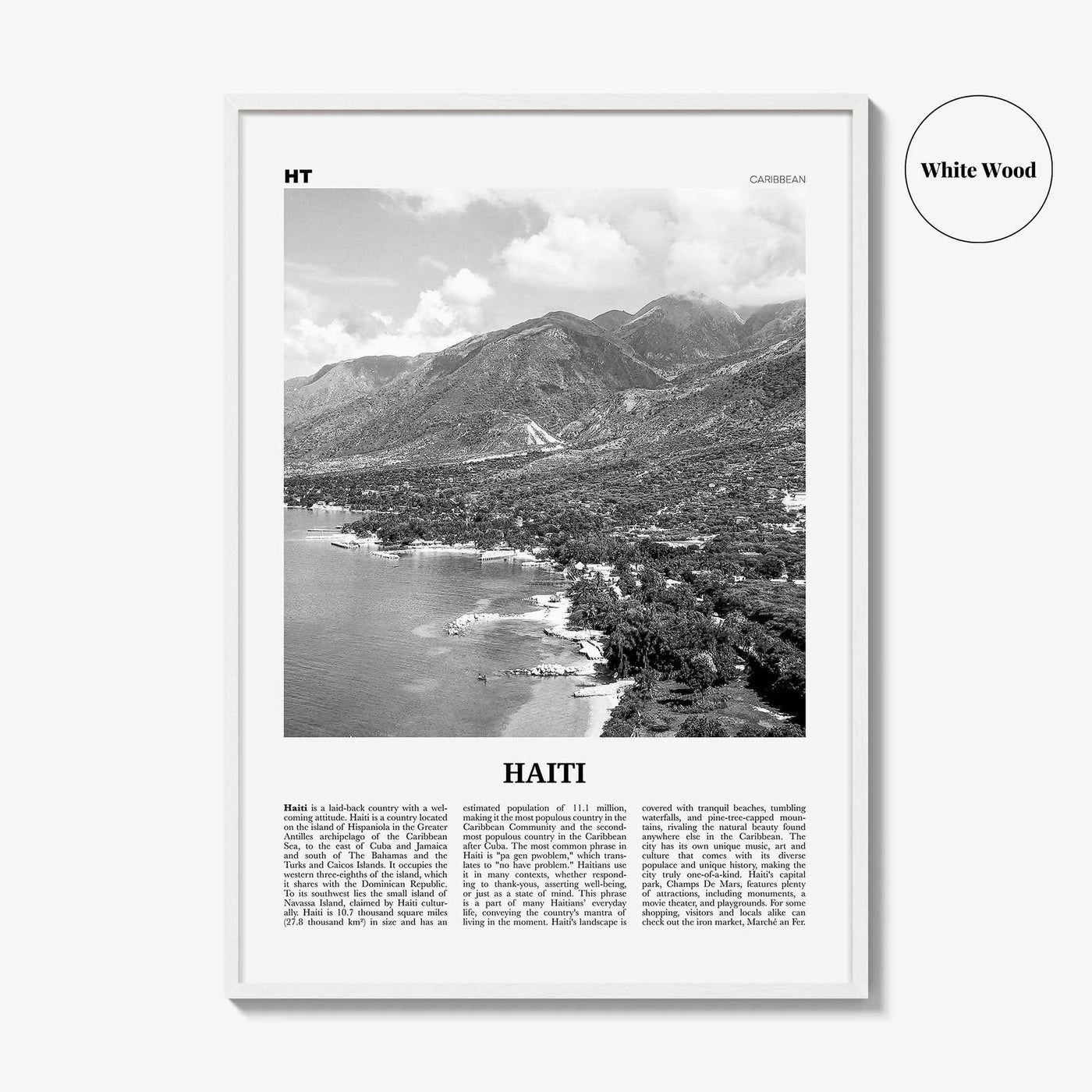 Haiti Print Black and White No 1, Haiti Wall Art, Haiti Poster, Haiti Photo, Haiti Wall Decor, Haïti, Ayiti, Hayti, Haitian, Domican