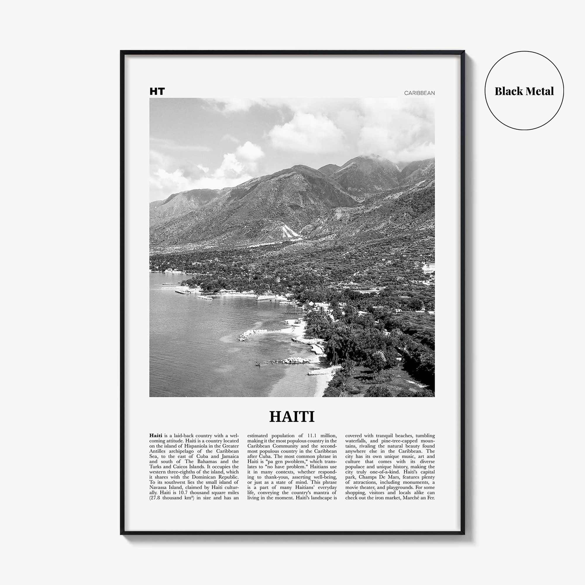 Haiti Print Black and White No 1, Haiti Wall Art, Haiti Poster, Haiti Photo, Haiti Wall Decor, Haïti, Ayiti, Hayti, Haitian, Domican