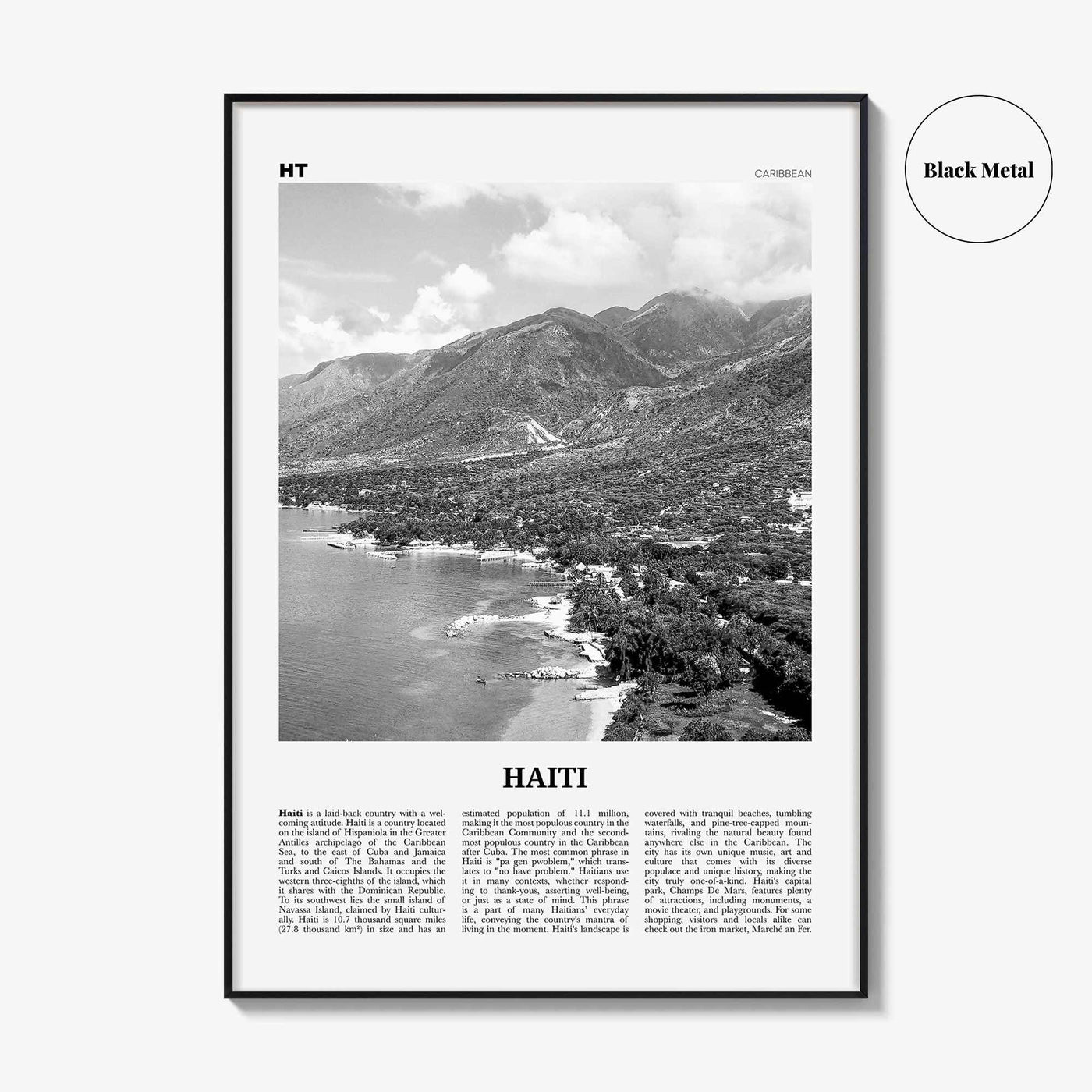 Haiti Print Black and White No 1, Haiti Wall Art, Haiti Poster, Haiti Photo, Haiti Wall Decor, Haïti, Ayiti, Hayti, Haitian, Domican