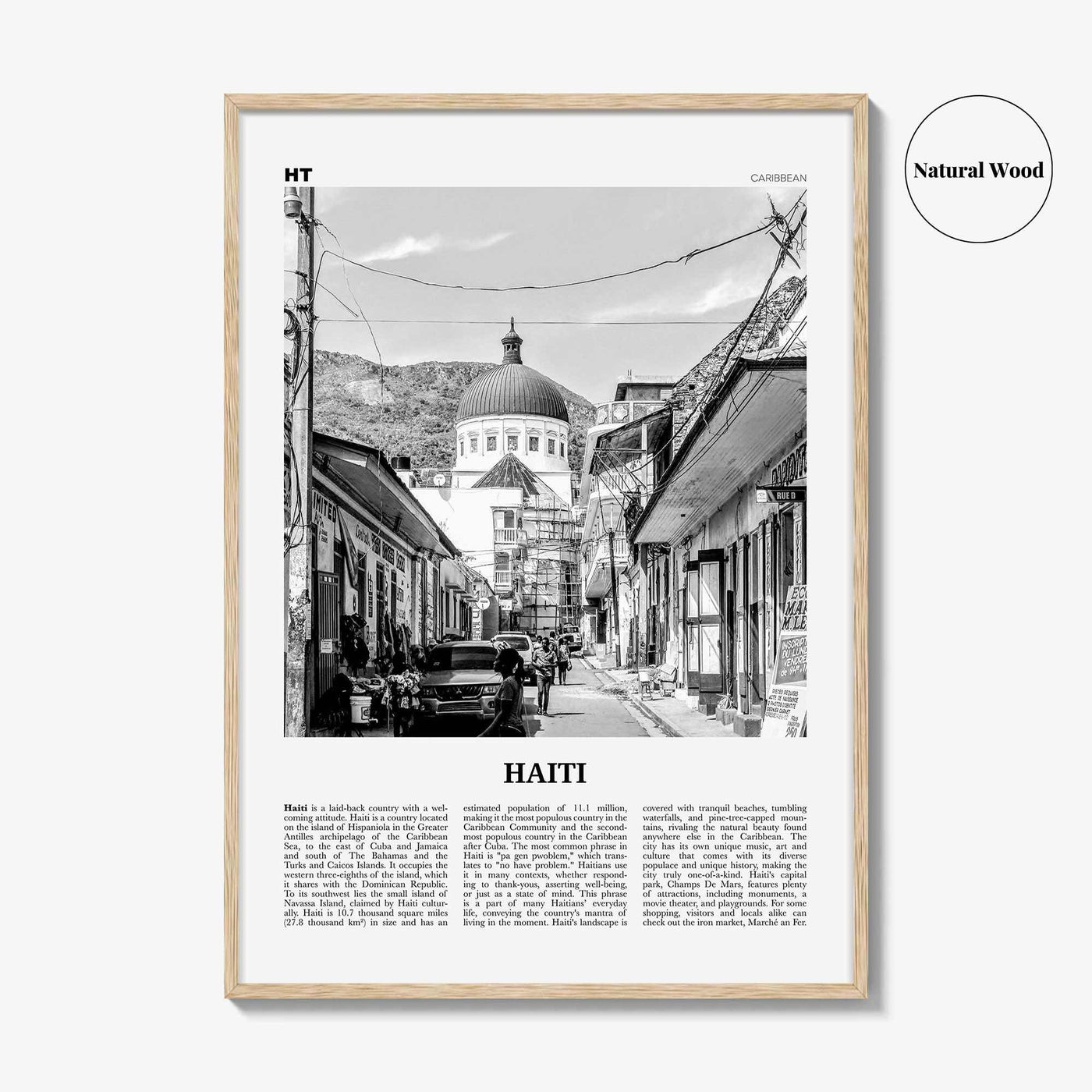 Haiti Print Black and White No 2, Haiti Wall Art, Haiti Poster, Haiti Photo, Haiti Wall Decor, Haïti, Ayiti, Hayti, Haitian, Domican