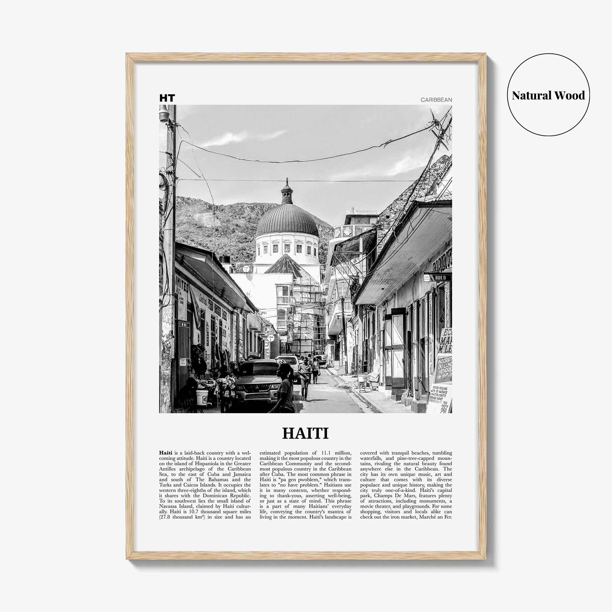 Haiti Print Black and White No 2, Haiti Wall Art, Haiti Poster, Haiti Photo, Haiti Wall Decor, Haïti, Ayiti, Hayti, Haitian, Domican