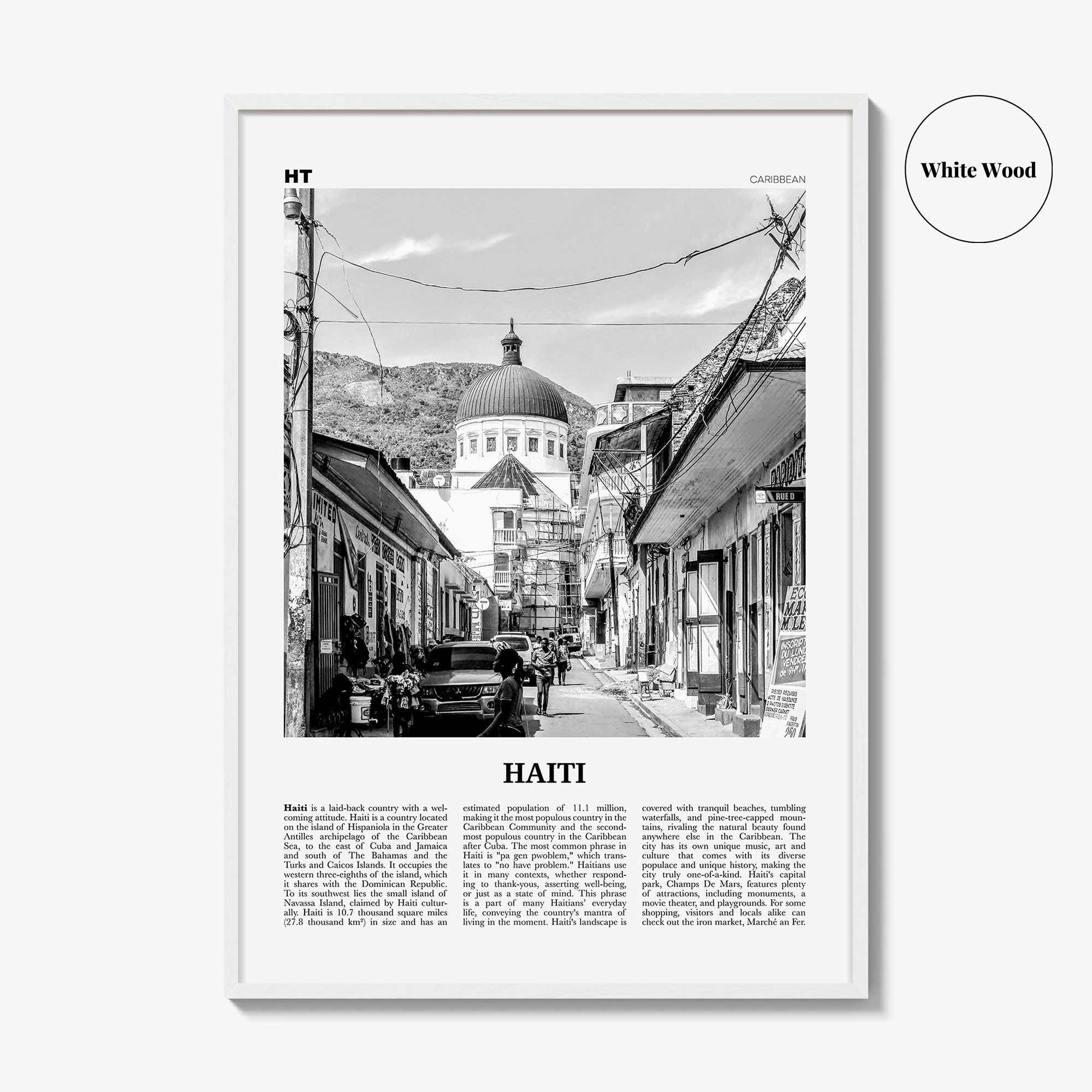 Haiti Print Black and White No 2, Haiti Wall Art, Haiti Poster, Haiti Photo, Haiti Wall Decor, Haïti, Ayiti, Hayti, Haitian, Domican