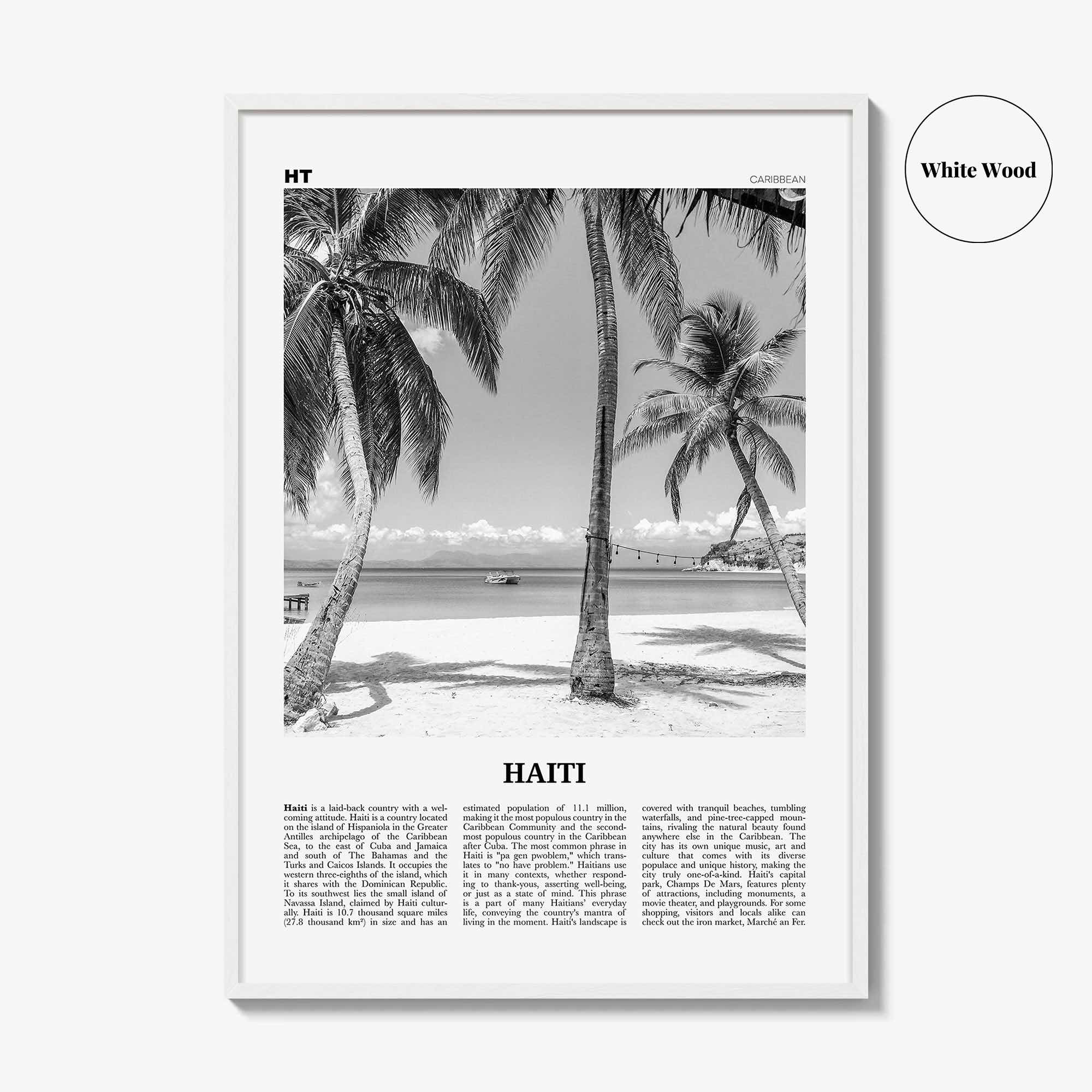 Haiti Print Black and White No 3, Haiti Wall Art, Haiti Poster, Haiti Photo, Haiti Wall Decor, Haïti, Ayiti, Hayti, Haitian, Domican
