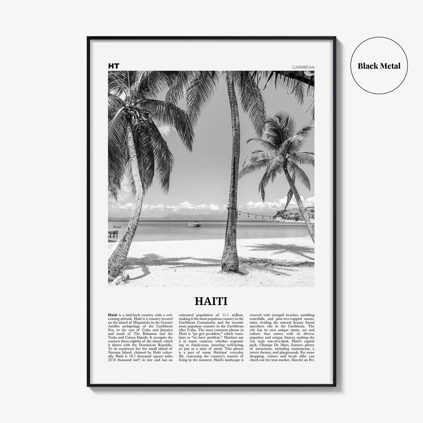 Haiti Print Black and White No 3, Haiti Wall Art, Haiti Poster, Haiti Photo, Haiti Wall Decor, Haïti, Ayiti, Hayti, Haitian, Domican