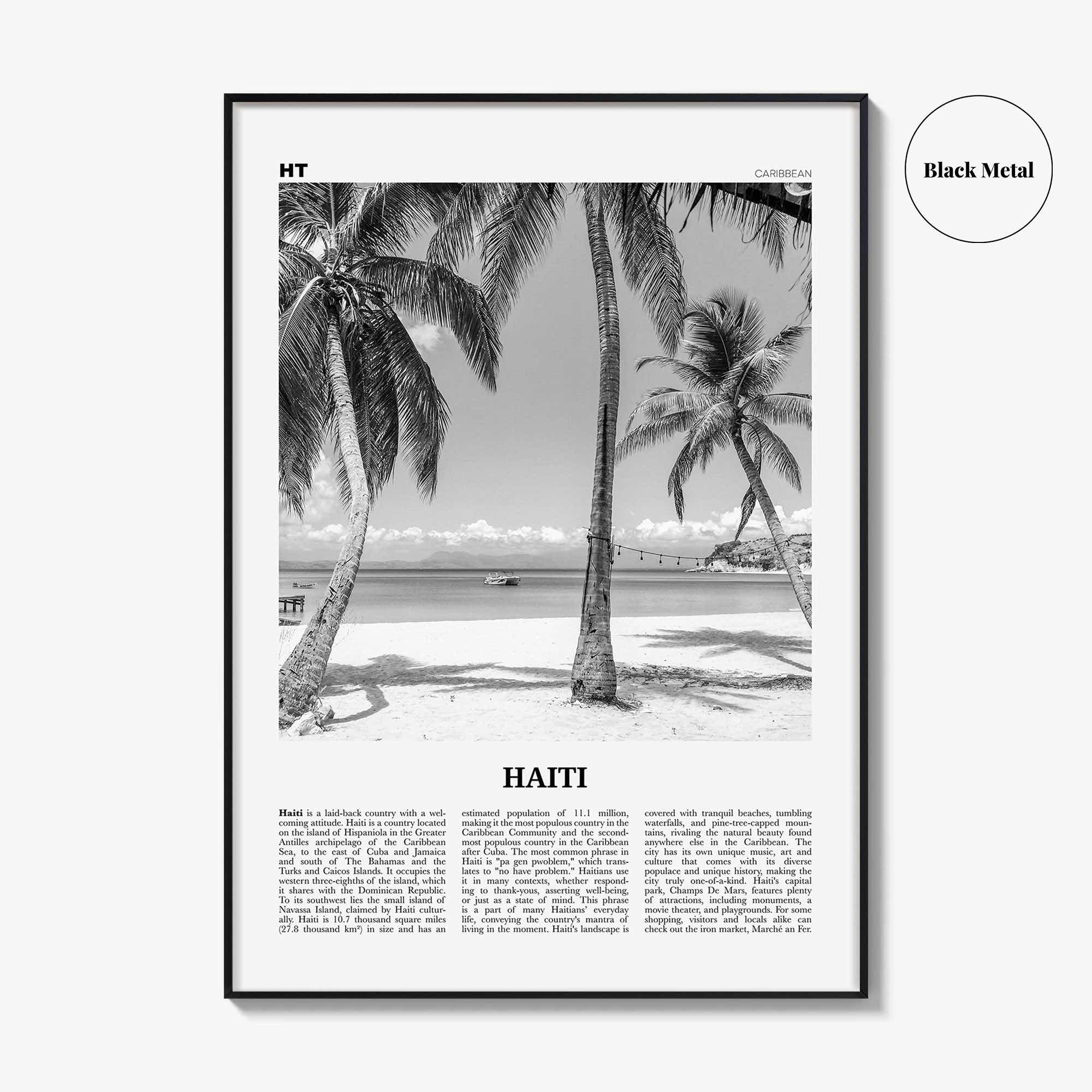 Haiti Print Black and White No 3, Haiti Wall Art, Haiti Poster, Haiti Photo, Haiti Wall Decor, Haïti, Ayiti, Hayti, Haitian, Domican