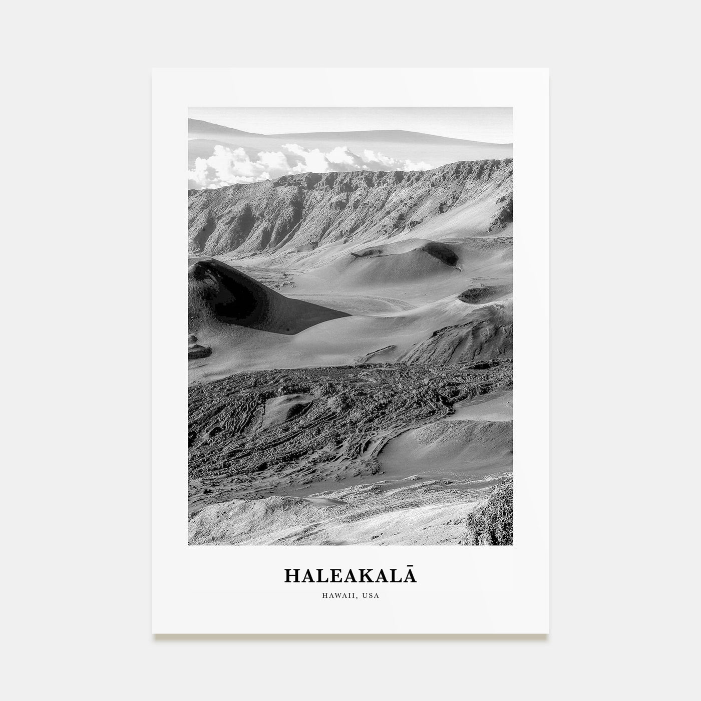 Haleakalā Portrait B&W Poster