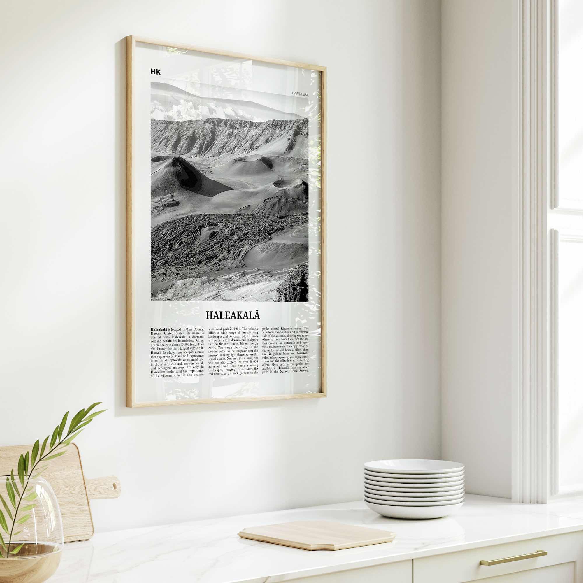 Haleakala Print Black and White, Haleakalā Wall Art, Haleakalā Poster, Haleakalā Photo, Hawaii, USA, United States, North America
