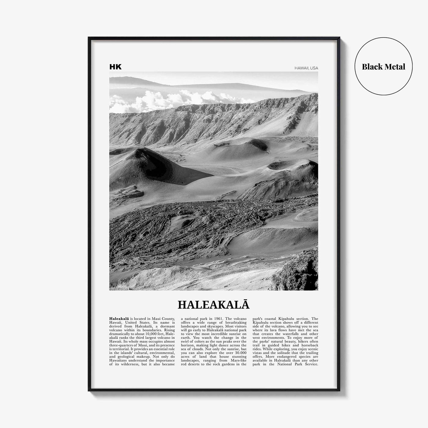 Haleakala Print Black and White, Haleakalā Wall Art, Haleakalā Poster, Haleakalā Photo, Hawaii, USA, United States, North America