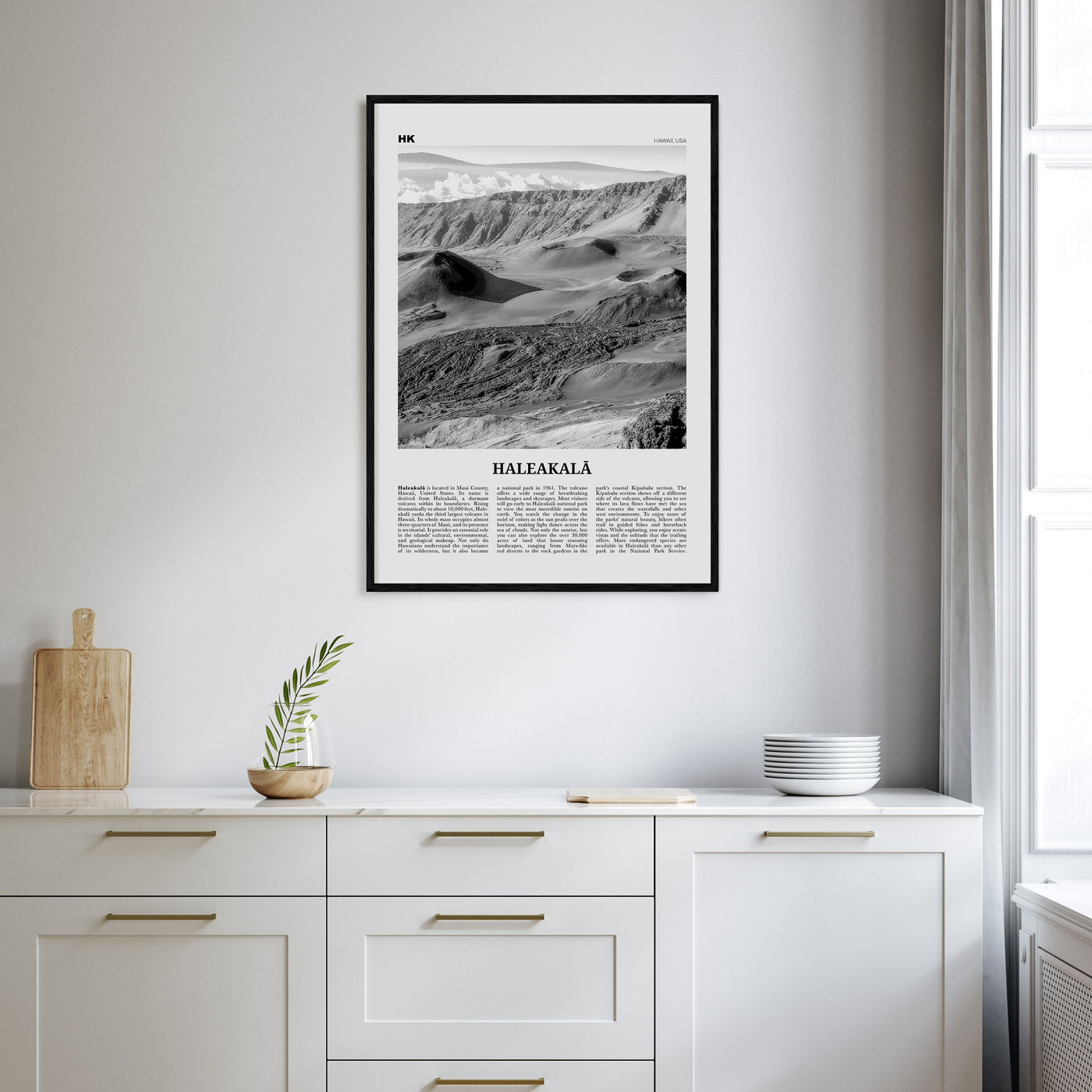 Haleakalā Travel B&W Poster