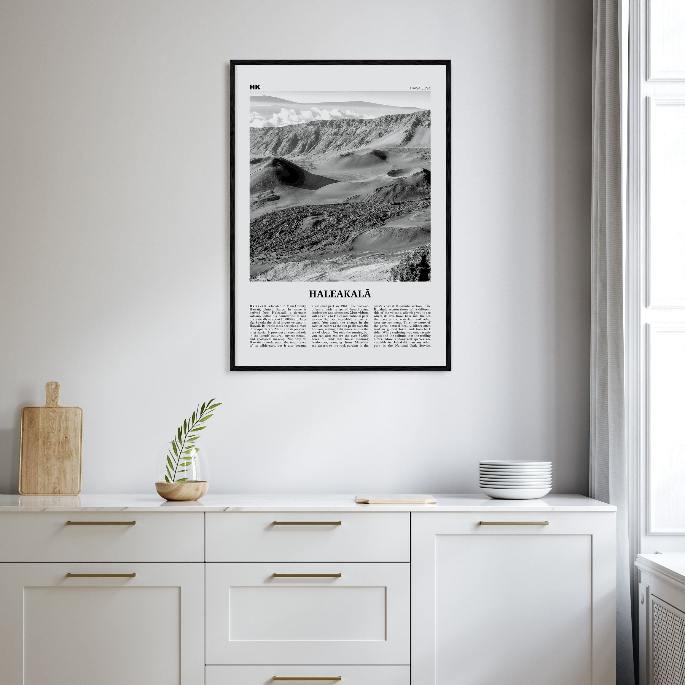 Haleakalā Travel B&W Poster