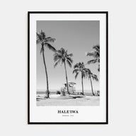 Haleiwa Portrait B&W No 1 Poster