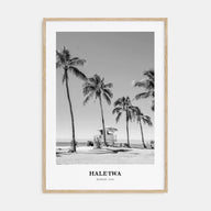 Haleiwa Portrait B&W No 1 Poster
