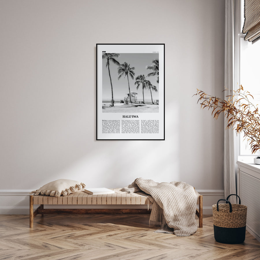 Haleiwa Travel B&W No 1 Poster