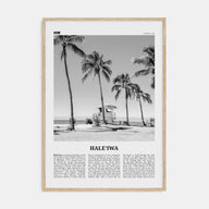 Haleiwa Travel B&W No 1 Poster