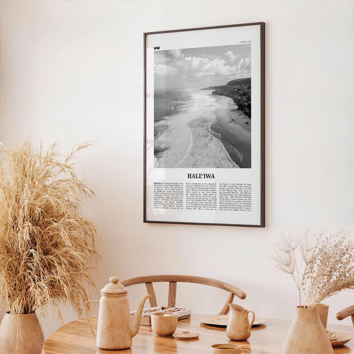 Haleiwa Print Black and White No 2, Haleiwa Wall Art, Haleiwa Poster, Haleiwa Photo, Haleiwa Wall Décor, Hawaii, USA, United States