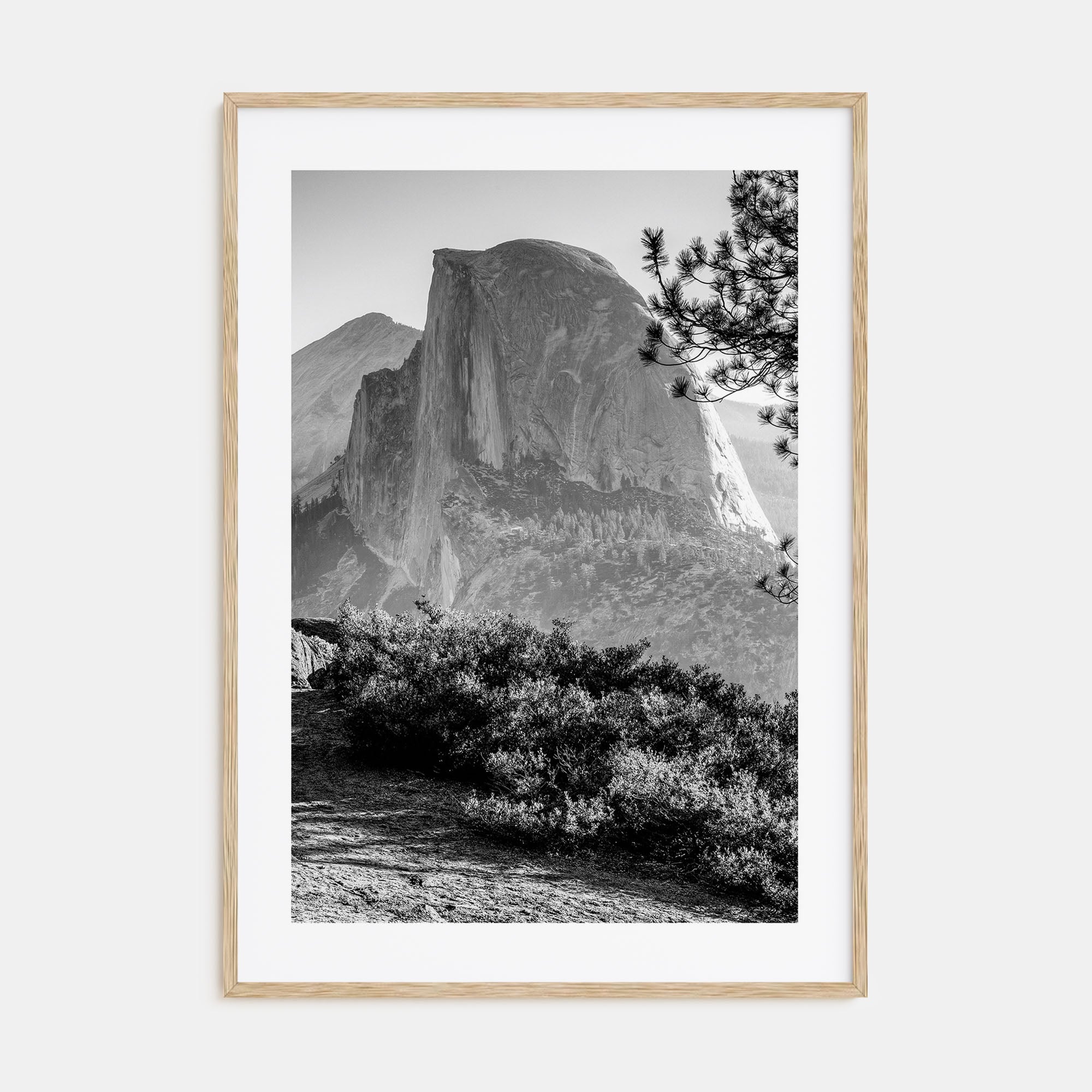 Half Dome Photo B&W Poster