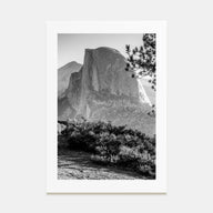 Half Dome Photo B&W Poster