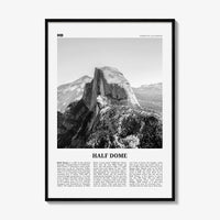 Half Dome Print Black and White, Half Dome Wall Art, Half Dome Poster, Half Dome Photo, Yosemite, California, USA, United States