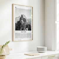 Half Dome Print Black and White, Half Dome Wall Art, Half Dome Poster, Half Dome Photo, Yosemite, California, USA, United States