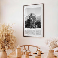 Half Dome Print Black and White, Half Dome Wall Art, Half Dome Poster, Half Dome Photo, Yosemite, California, USA, United States