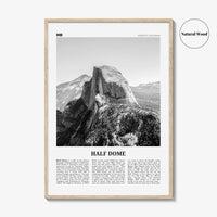 Half Dome Print Black and White, Half Dome Wall Art, Half Dome Poster, Half Dome Photo, Yosemite, California, USA, United States