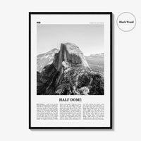 Half Dome Print Black and White, Half Dome Wall Art, Half Dome Poster, Half Dome Photo, Yosemite, California, USA, United States