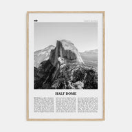 Half Dome Travel B&W Poster