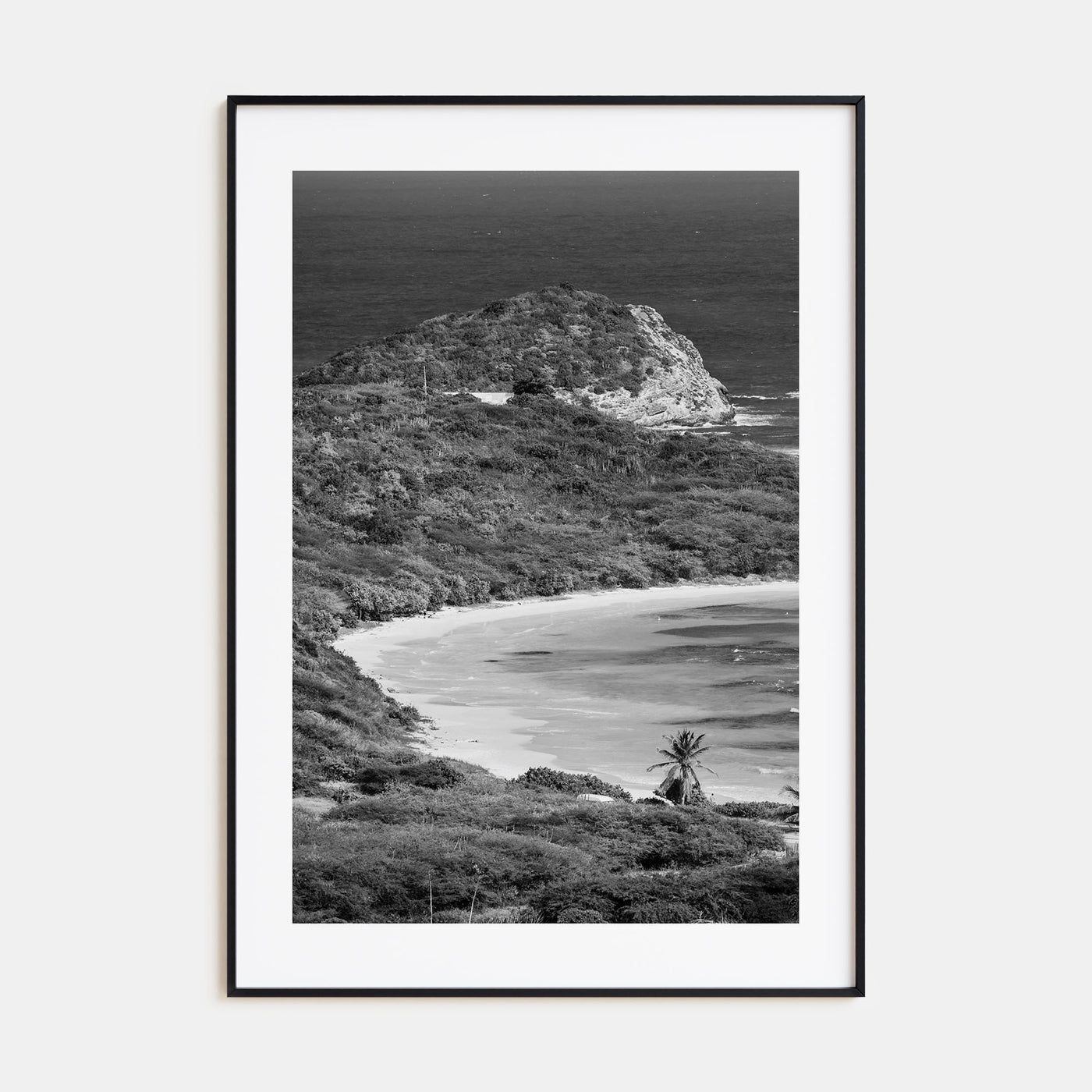 Half Moon Bay Photo B&W Poster
