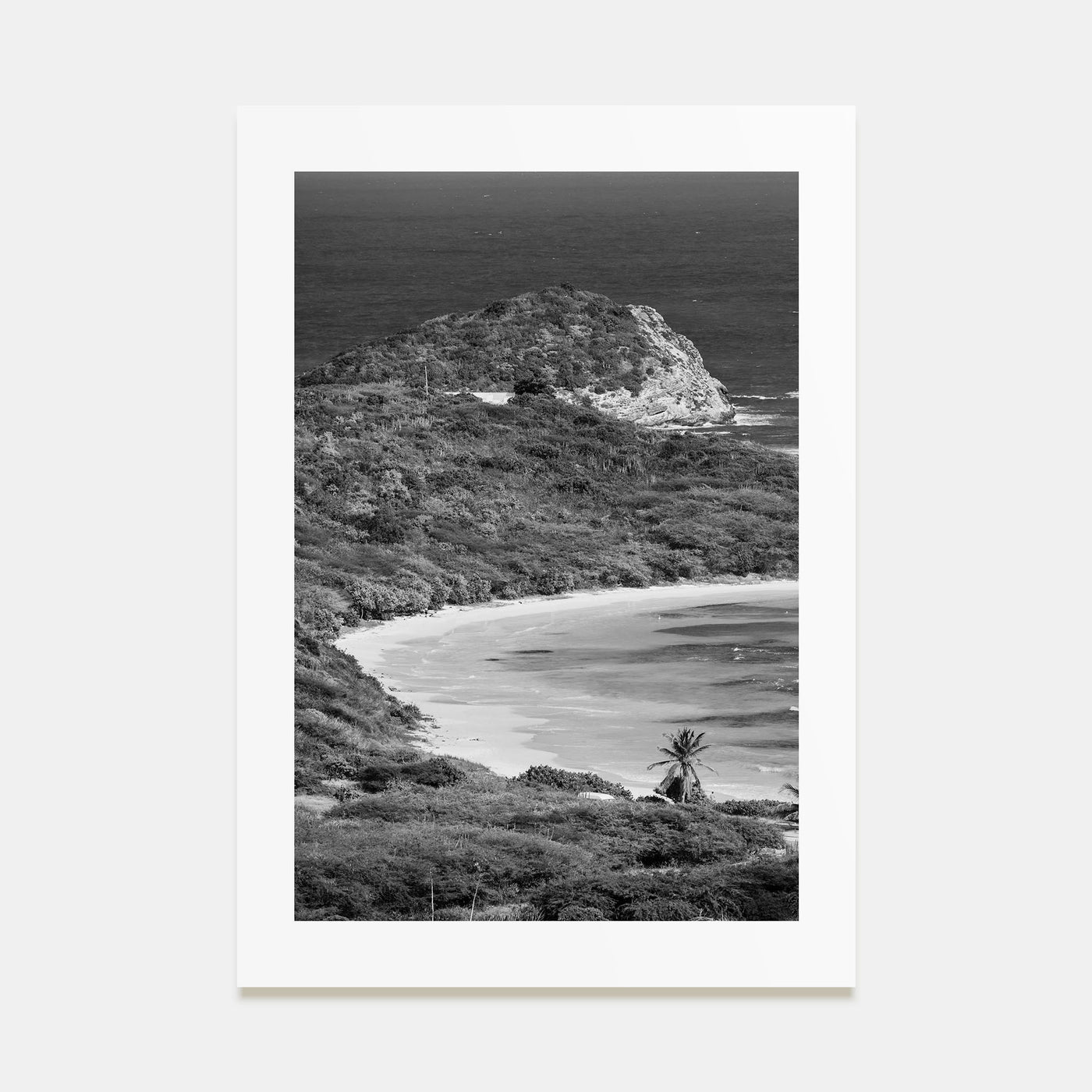 Half Moon Bay Photo B&W Poster