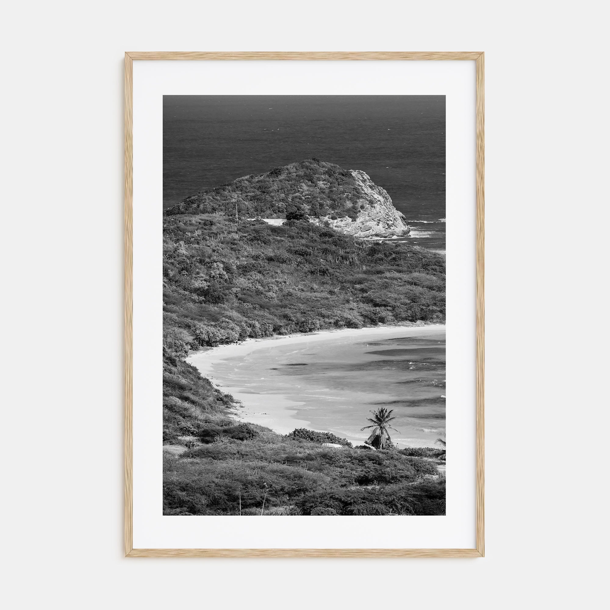 Half Moon Bay Photo B&W Poster