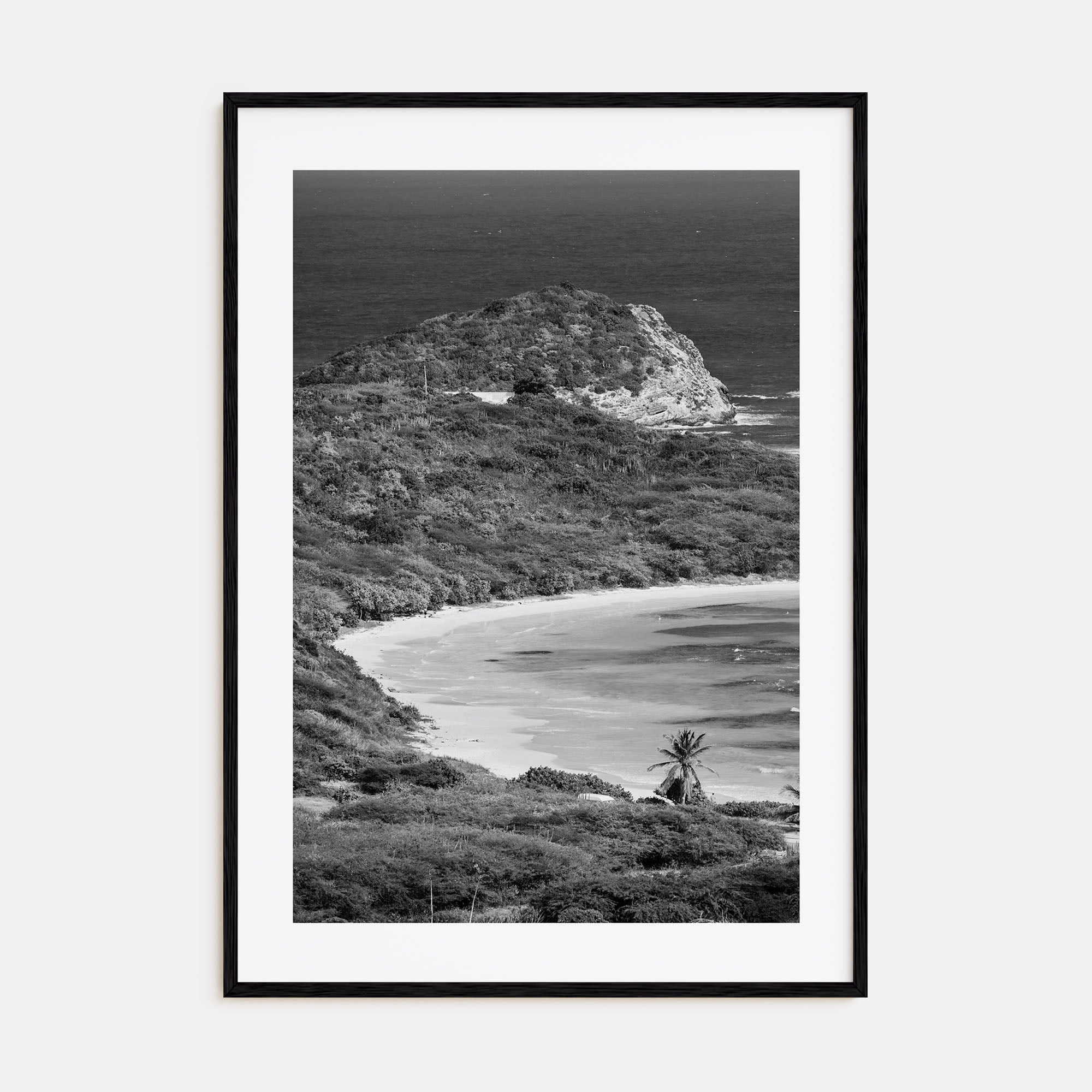 Half Moon Bay Photo B&W Poster
