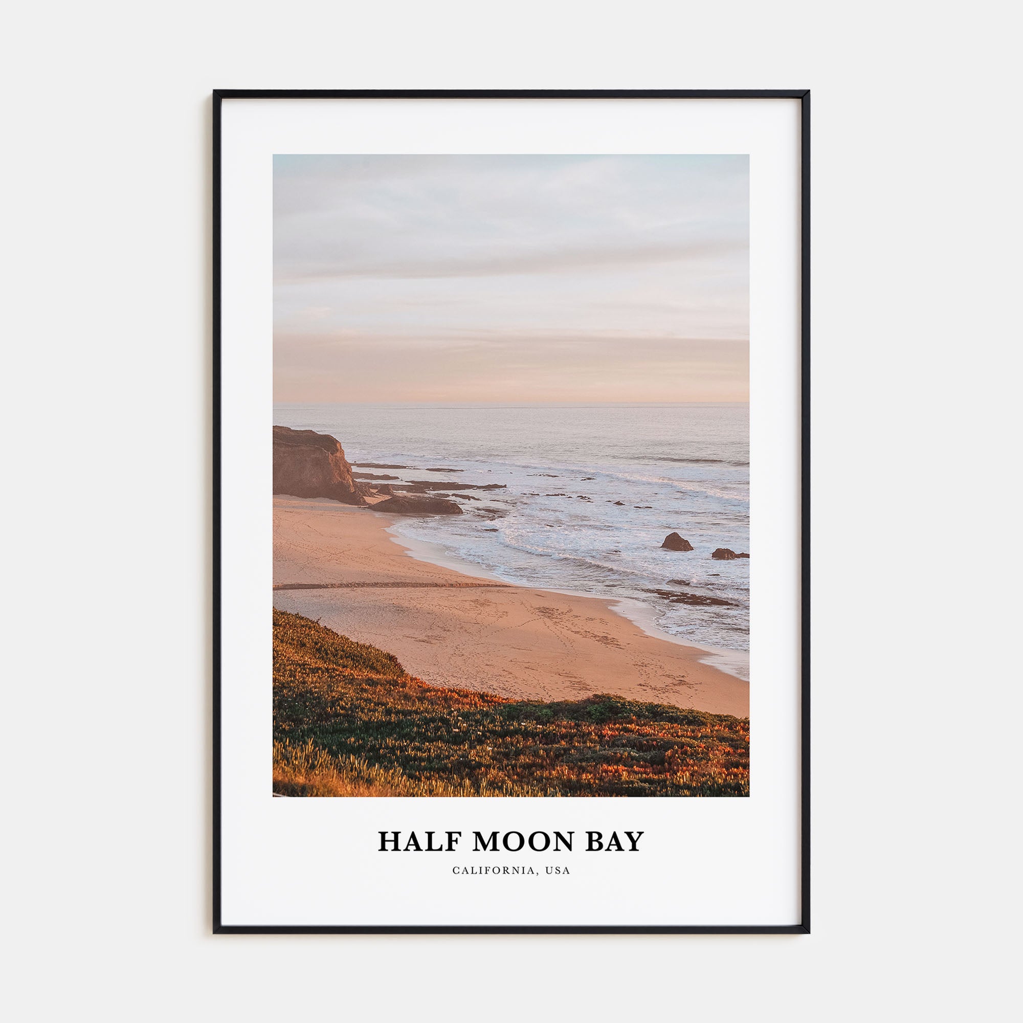 Half Moon Bay Portrait Color No 1 Poster