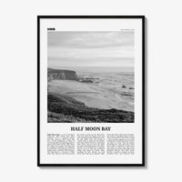 Half Moon Bay Print Black and White, Half Moon Bay Wall Art, Half Moon Bay Poster, Half Moon Bay Photo, California, USA, United States