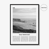 Half Moon Bay Print Black and White, Half Moon Bay Wall Art, Half Moon Bay Poster, Half Moon Bay Photo, California, USA, United States