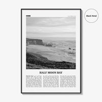 Half Moon Bay Print Black and White, Half Moon Bay Wall Art, Half Moon Bay Poster, Half Moon Bay Photo, California, USA, United States