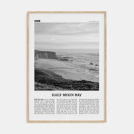 Half Moon Bay Travel B&W Poster