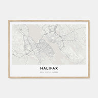 Halifax Map Landscape Poster
