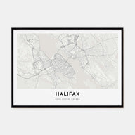 Halifax Map Landscape Poster