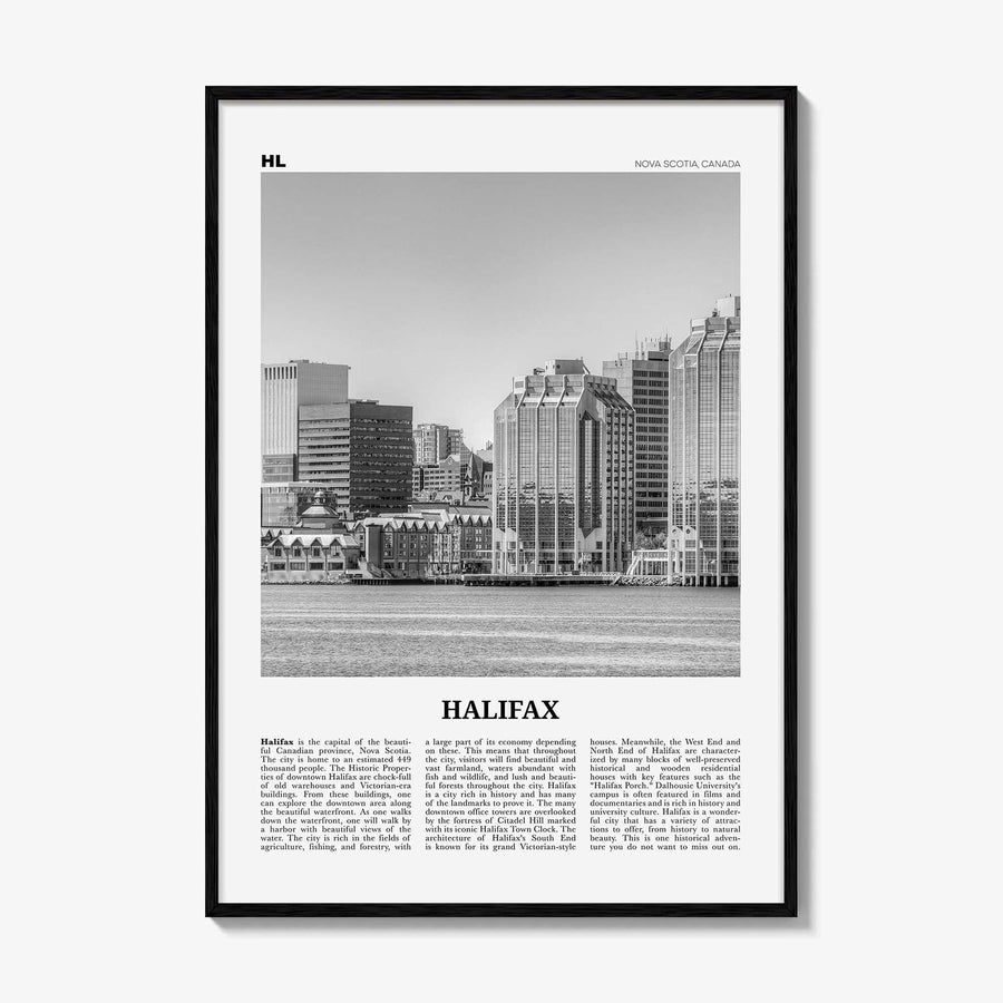 Halifax Print Black and White, Halifax Wall Art, Halifax Poster, Halifax Photo, Halifax Wall Décor, Nova Scotia, Canada