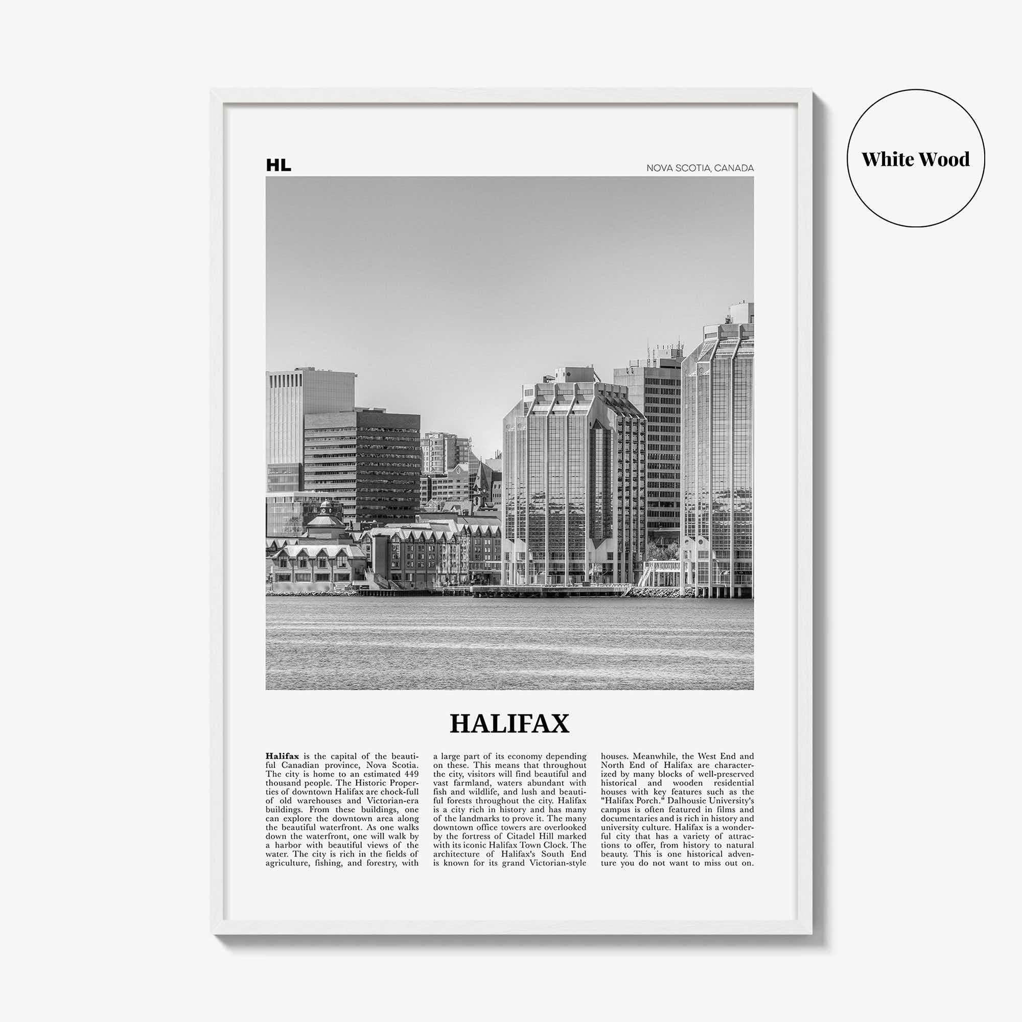 Halifax Print Black and White, Halifax Wall Art, Halifax Poster, Halifax Photo, Halifax Wall Décor, Nova Scotia, Canada
