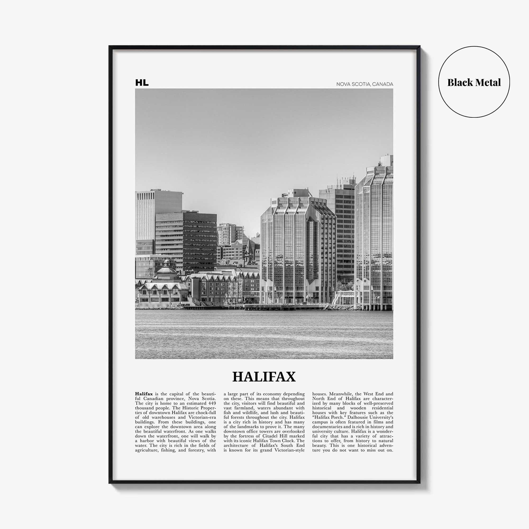 Halifax Print Black and White, Halifax Wall Art, Halifax Poster, Halifax Photo, Halifax Wall Décor, Nova Scotia, Canada