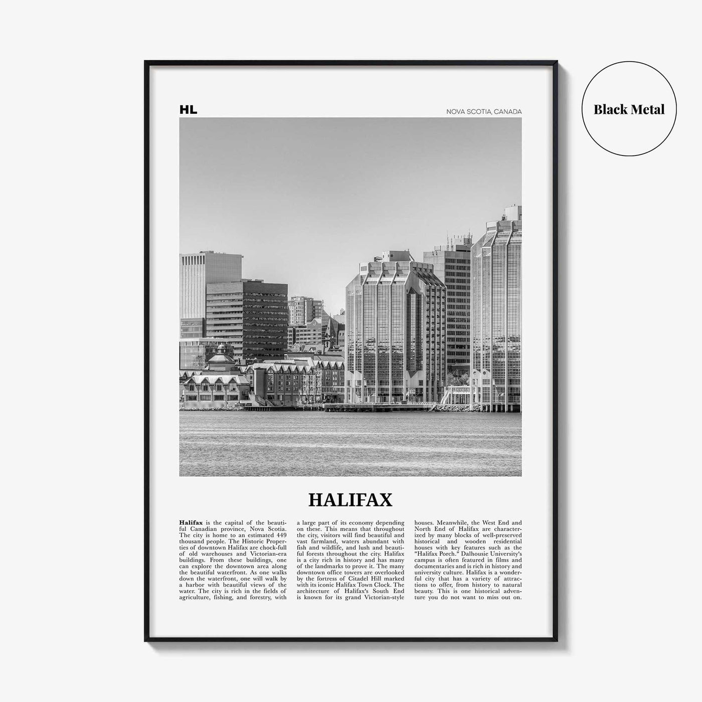 Halifax Print Black and White, Halifax Wall Art, Halifax Poster, Halifax Photo, Halifax Wall Décor, Nova Scotia, Canada
