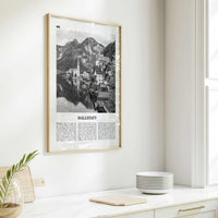 Hallstatt Print Black and White, Hallstatt Wall Art, Hallstatt Poster, Hallstatt Photo, Hallstatt Wall Décor, Hallstatt Map, Austria