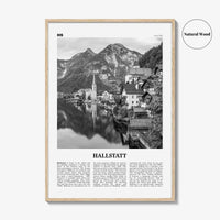 Hallstatt Print Black and White, Hallstatt Wall Art, Hallstatt Poster, Hallstatt Photo, Hallstatt Wall Décor, Hallstatt Map, Austria
