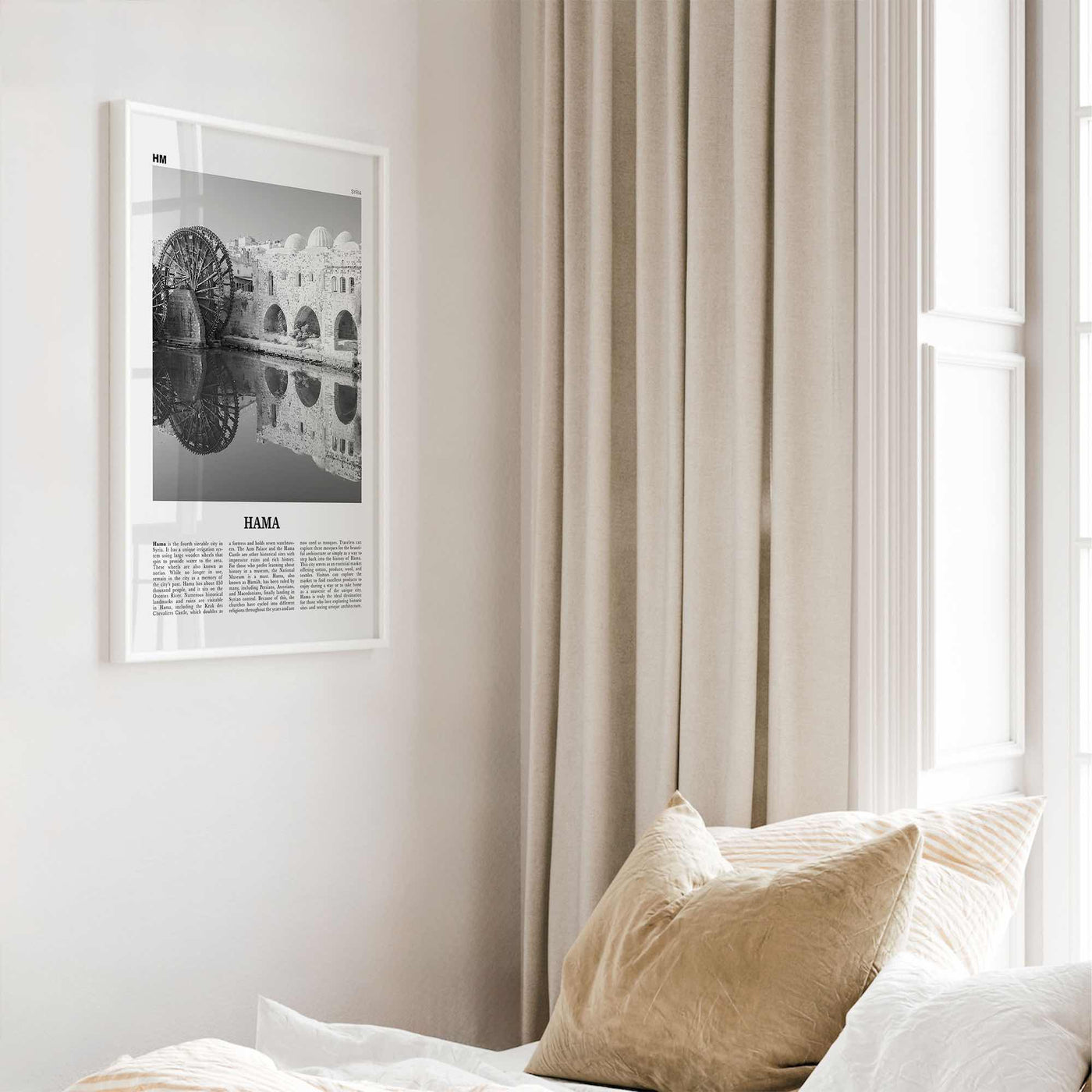 Hama Print Black and White, Hama Wall Art, Hama Poster, Hama Photo, Hama Wall Décor, Hama Map, Syria