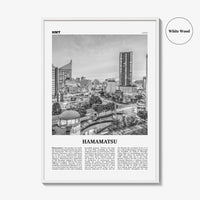 Hamamatsu Print Black and White, Hamamatsu Wall Art, Hamamatsu Poster, Hamamatsu Photo, Hamamatsu Wall Décor, Hamamatsu Map, Japan