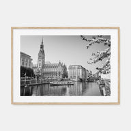 Hamburg Landscape B&W Poster