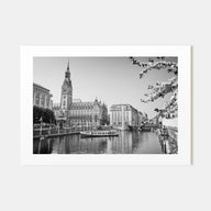 Hamburg Landscape B&W Poster