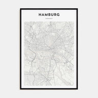 Hamburg Map Portrait Poster